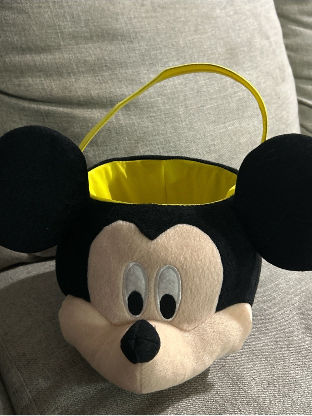 Disney Black and Yellow Plush Mickey Kids Treat Bag